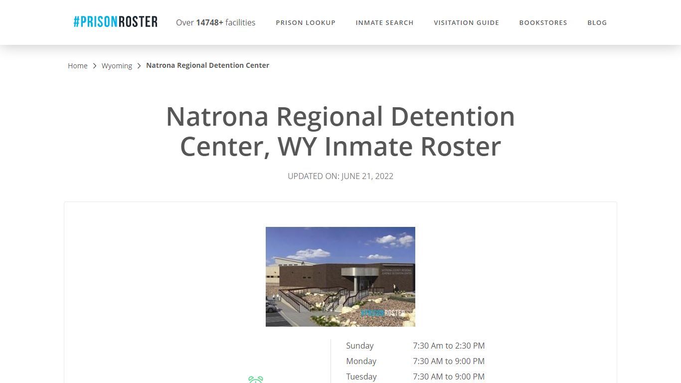 Natrona Regional Detention Center, WY Inmate Roster